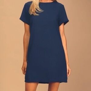 NWT! Lulu's Shift Dress in Navy (Medium)